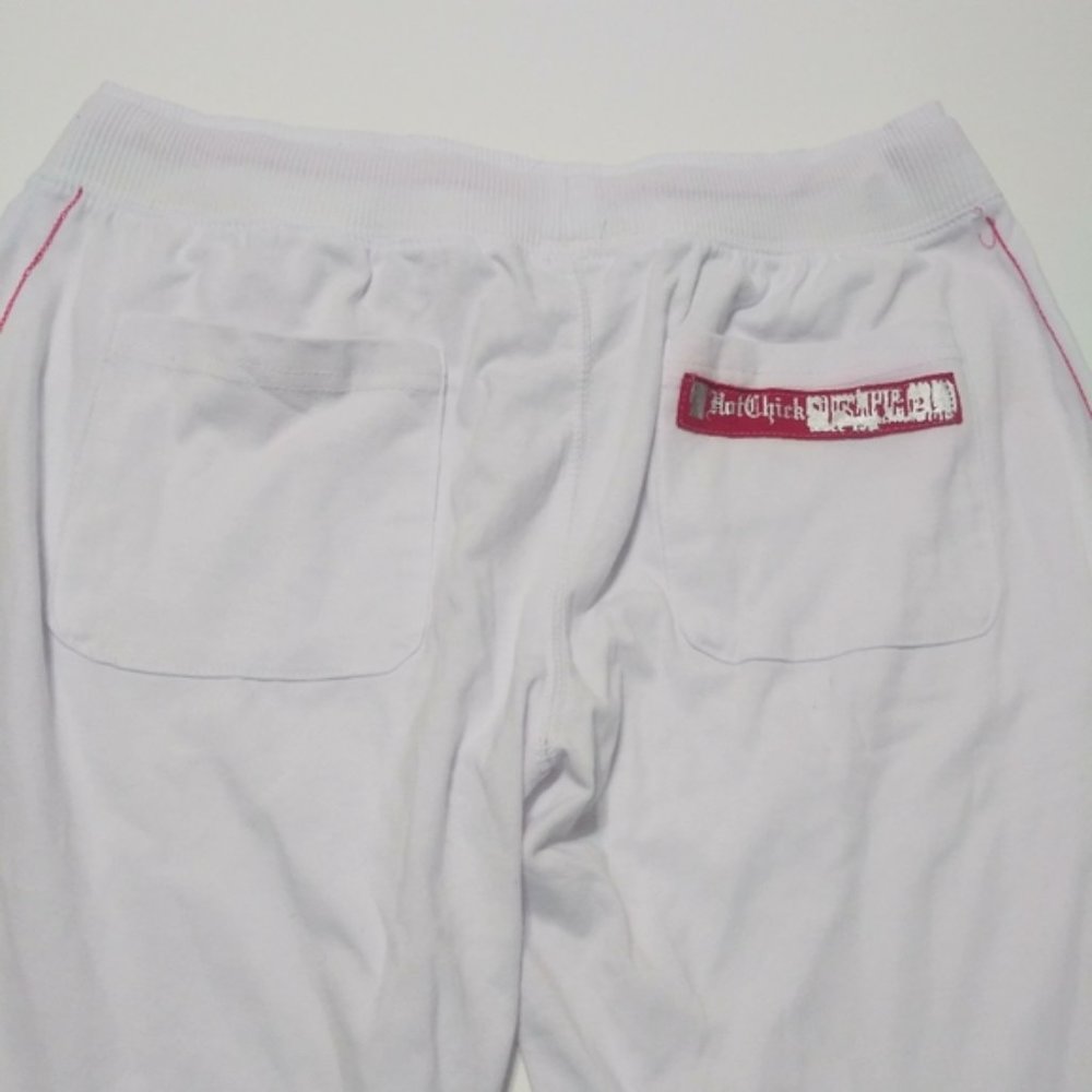 Sale White pink tie off capri "baseball style" - Picture 7 of 13